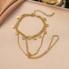 Gold-Plated Double Layer Thin Chain Stainless Steel Hand Chain Jewelry
