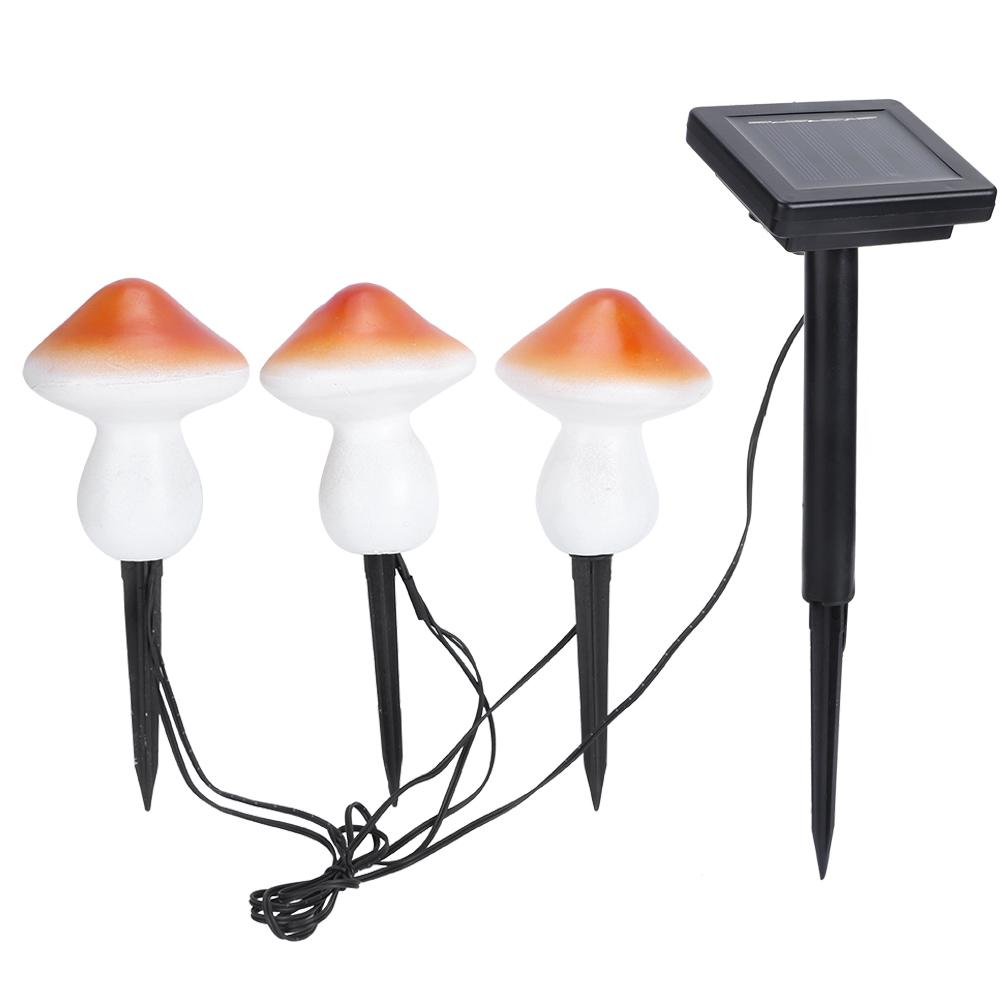 Mushroom Shaped Lawn Lamp Solar Garden Lights LED Waterproof Lamp for Outdoor Pathway