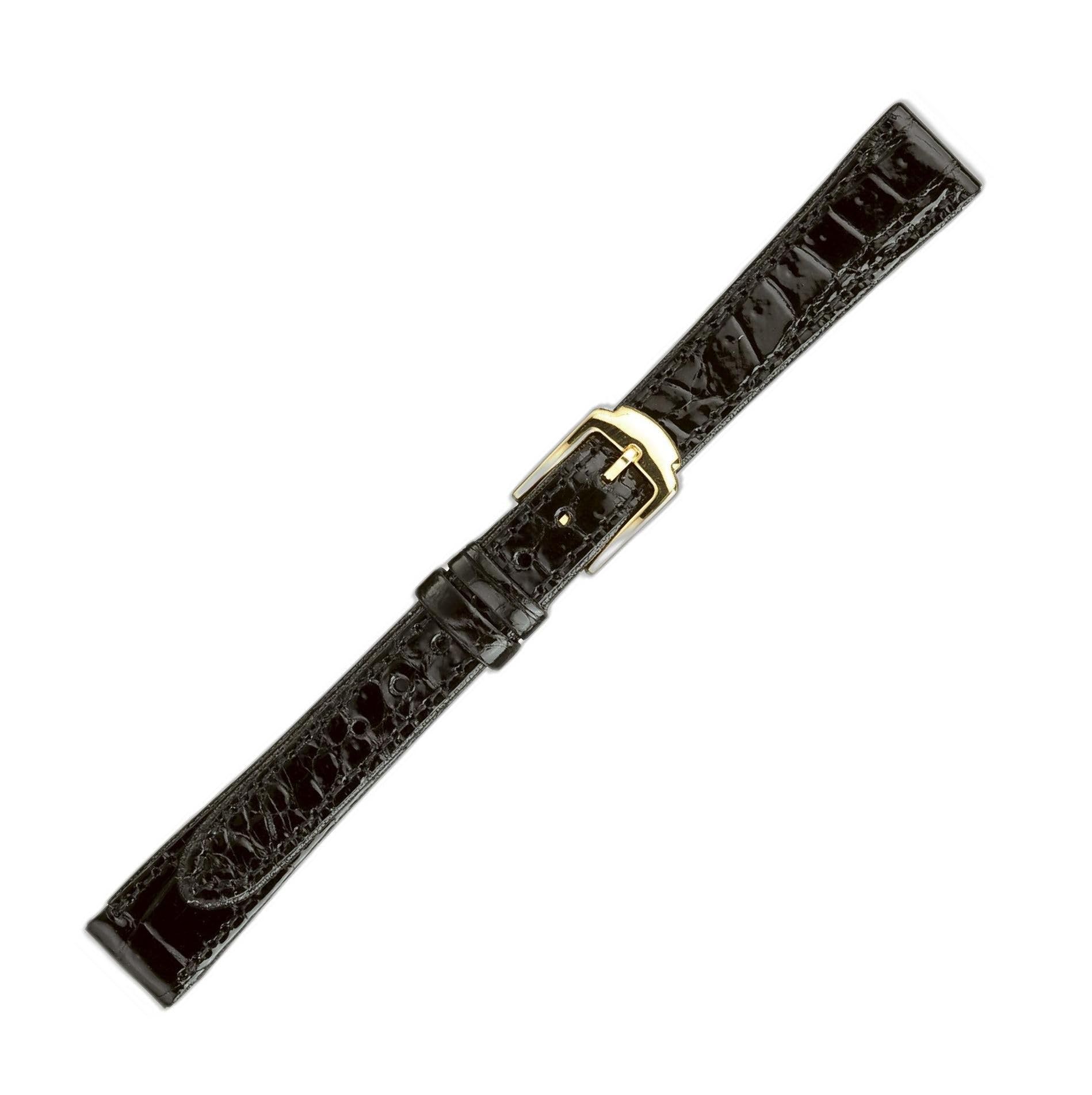 

[Maruman] [EICO] Watch Band, Crocodile Leather, Made in Japan, G 82111, Black, 10mm