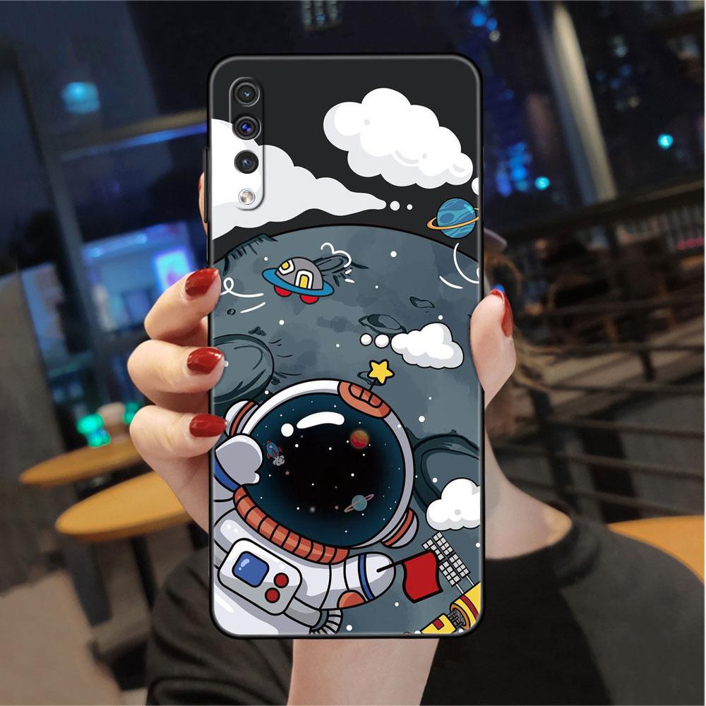 Astronaut Universe Case For Samsung Galaxy A50 A02s M31 A70 A30 A10 A20e A40 A10s M30s M51 M52 M22 M32 Black Phone Cover