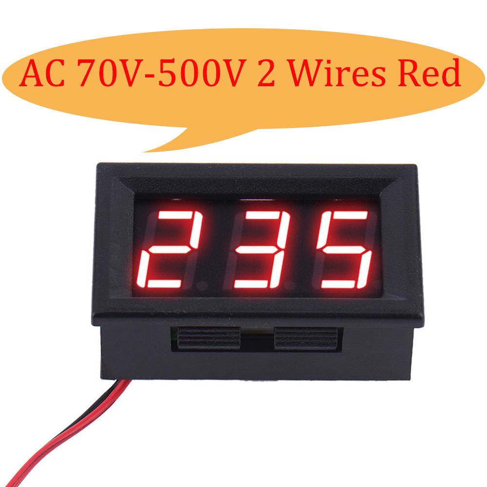 Mini LED Digital Display Voltmeter Detector DC 0-30V / DC 4.5 -30V / AC 70 -500V Voltage Monitor Tester Gauge for Motorcycle Car