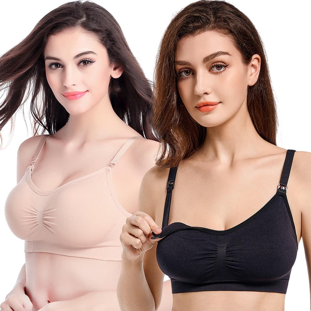 2Pcs Stillen Bh Mutterschaft Still-bhs Kleidung für Schwangere Frauen Schwangerschaft Fütterung Unterwäsche Dessous Kleidung
