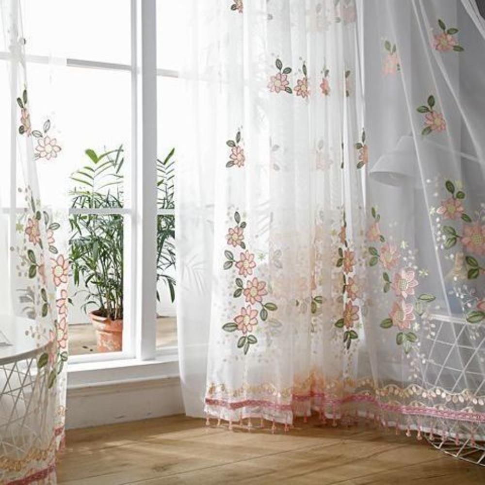 

Вышитые занавески из пряжи для окон, вышитые шторы из тюля, украшение окна для спальни, гостиной, домашнего декора 300*270cm