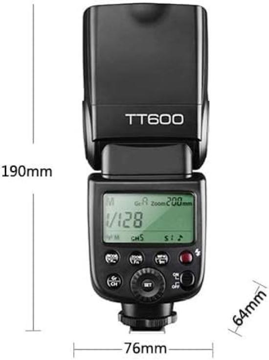 Godox GODOX TT600 Flash Speedlite Flash with GN60 Compatible with and Olympus DSLR Cameras [Authorized Dealer] Master/Slave Built-in 2.4G Canon,