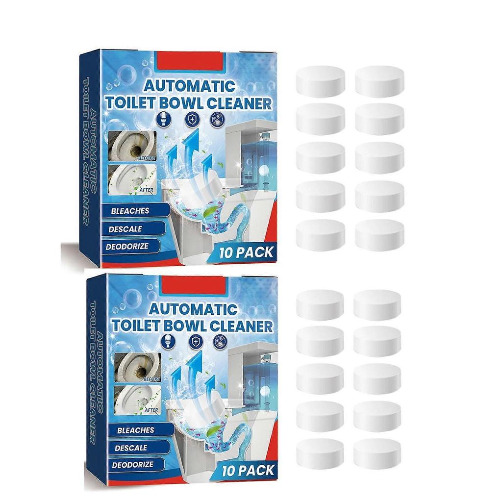 Toilet Cleaning Tablets / 20 Capsules / Bleach & Blue Rainwater Formula / Cleans & Deodorizes / Effervescent Action for a Fresh Toilet
