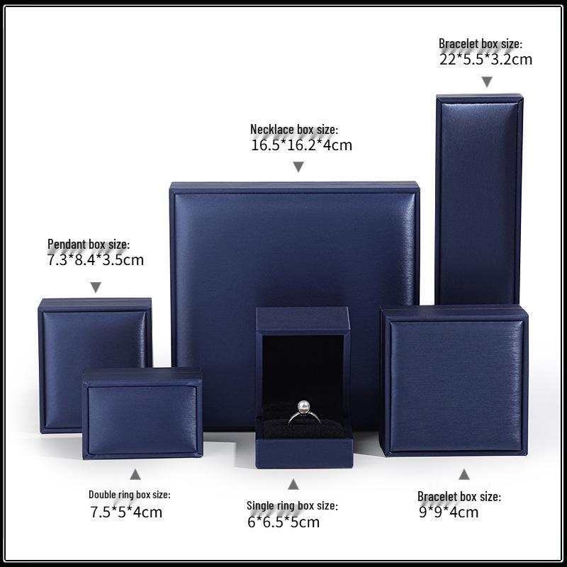 PU Brushed Jewelry Box: Elegant Packaging for Rings, Bracelets, and Necklaces