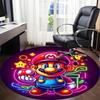 1pc Mario Neon Office Round Area Rug, Indoor Mat Suitable For Office,Bedroom Living Room Home Decor, Room Deco A0926185