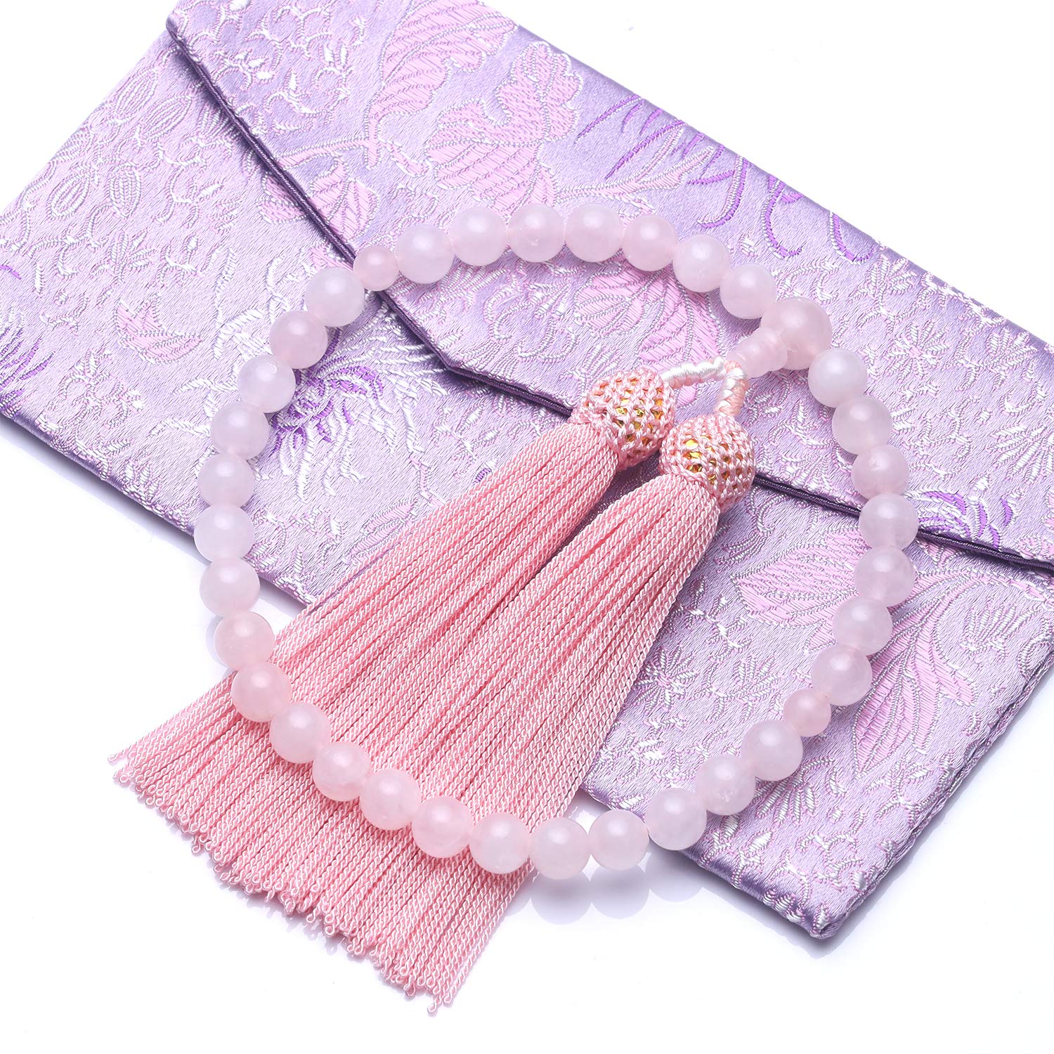 

LEOBEE Women s Prayer Beads with Magnetic Bag, Handmade Prayer Beads, Prayer Beads Bracelet, Funerals, Memorial Services, Recitation, All Sects, Rose