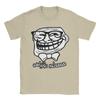 Trollface Meme Grafik T-Shirts für Unisex Vintage Baumwoll-T-Shirts O-Ausschnitt Kurzarm-T-Shirts Übergrößen Kleidung