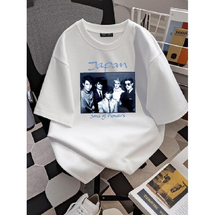 Vintage 1981 Japan Band Tour T-Shirt - Official David Sylvian & Japan Members Photo & Logo Graphic Tee, Unisex Soft Breathable 1981 Concert Promo S белый