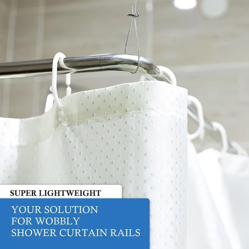 Adjustable Curtain Rod Support Rope, Ceiling Hanging Bracket for Curved & L-Shaped Rods