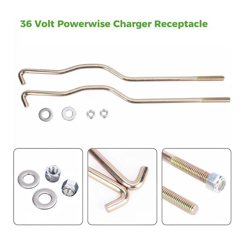 A30F-Battery Hold Down Plate With Rods Kit For Club Car Precedent 2004-2009 48V Electric Golf Cart, 102534001 102526801