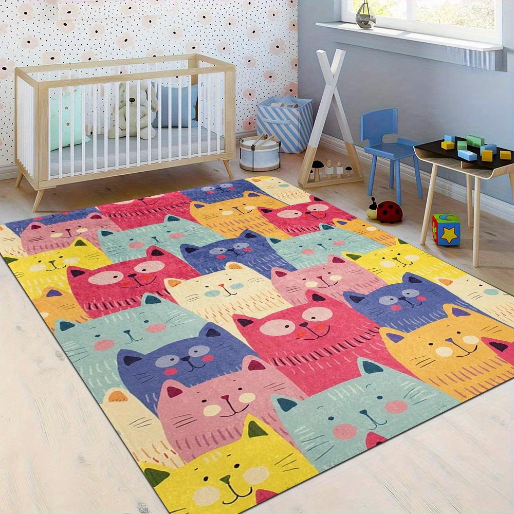 Cute Cartoon Cat Rug Colorful Floor Mat Kitchen Rug Doormat Welcome Mat Bathroom Mat Rug For Bedroom Carpet For Live Room