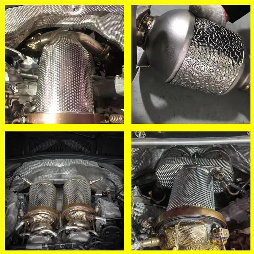 Exhaust Shield Auto Aluminum Material Wrap Insulation Car Exhaust Pipes Sheet Engine Insulation Lightweight Protection Wrap