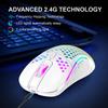 Wireless Gaming Mouse Honeycomb 2.4G USB Cordless Mouse RGB Rechargeable PC Game Mice With LED Lights