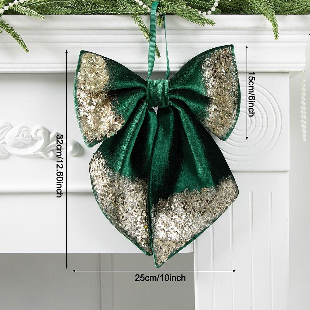 Satin Sequin Bowknot Hanging Decoration Sequin Glitter Bowknot Pendant Home Decoration
