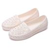 Sandals Women Shoes with Holes Casual Non-slip Nurse Flat Shoes White Sandals Mother Shoes Beach Shoes
