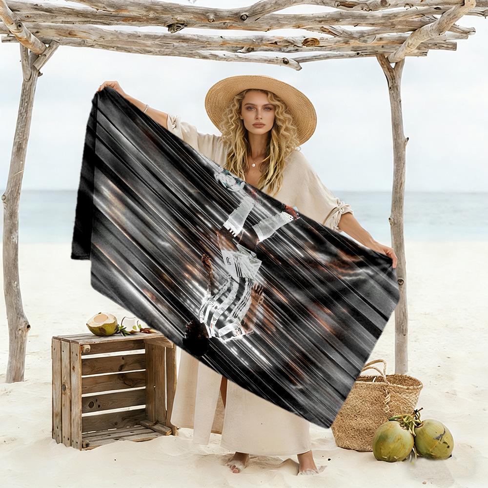 Juventus Celebration Moment Beach Towel Super Soft & Absorbent Comfortable Lightweight