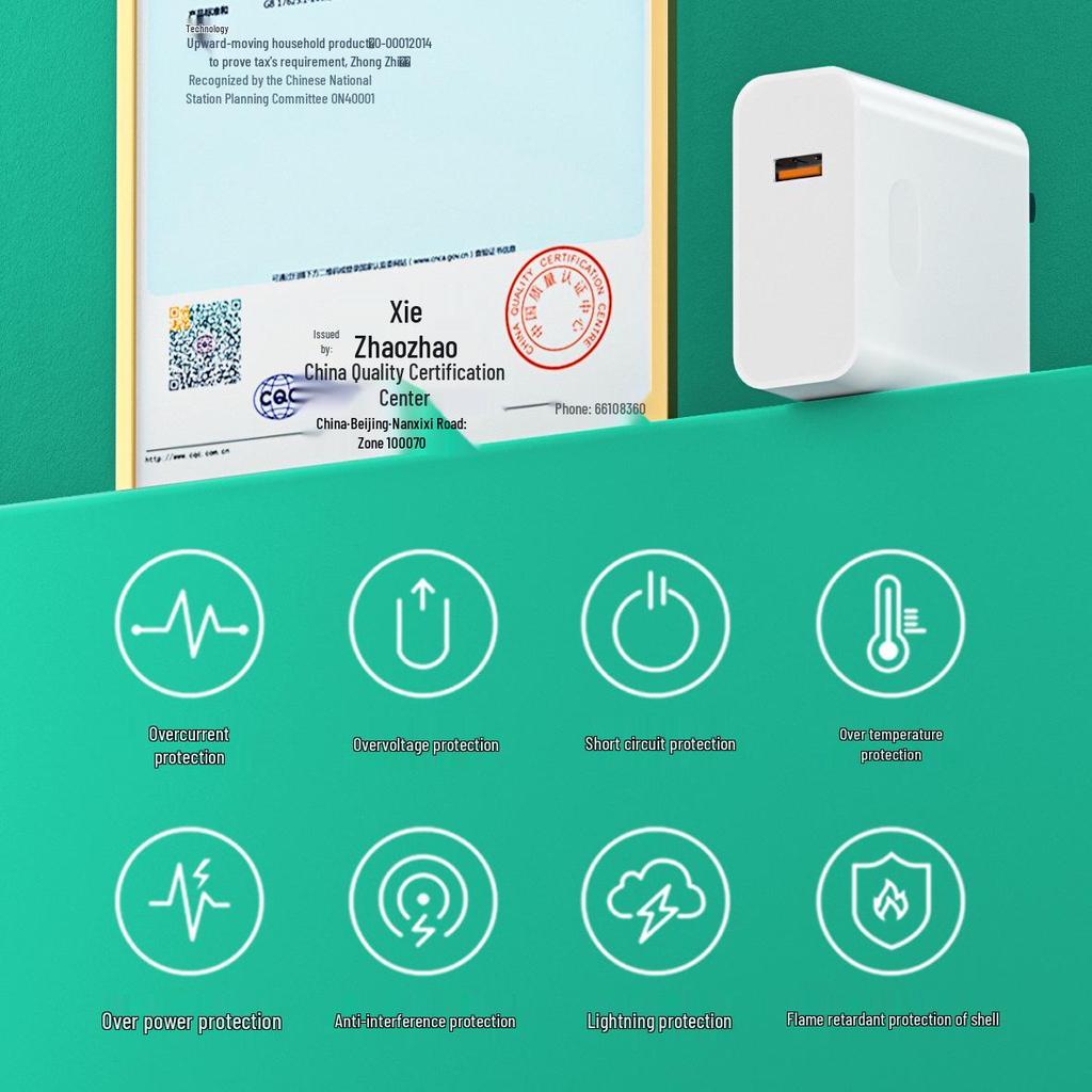 200W Super Fast Type-C Charger for VIVO, iQOO X90, and Huawei - 3C Certified