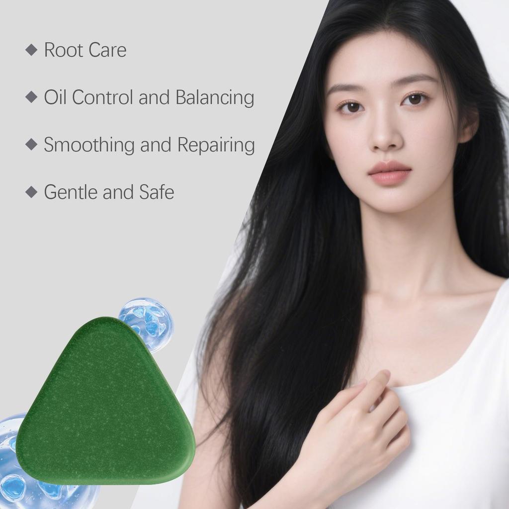 Gentle Arborvitae Leaf Shampoo Bar, Daily Hair Cleansing, Soft & Smooth, Refreshing Non-Greasy