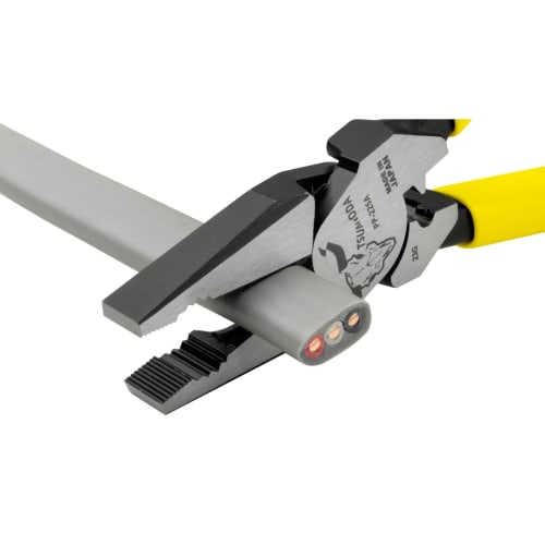 TSUNODA Electrician's Power Pliers, 225mm, Crimping Function, Eccentric, for Electrical Work, PP-225A