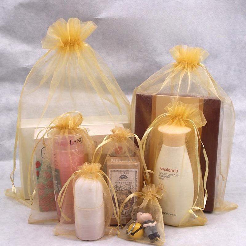 100PCS Sachets Cadeaux en Organza Multicolores Sachets de Rangement pour Bonbons et Bijoux Décoration de Fête de Mariage et de Noël