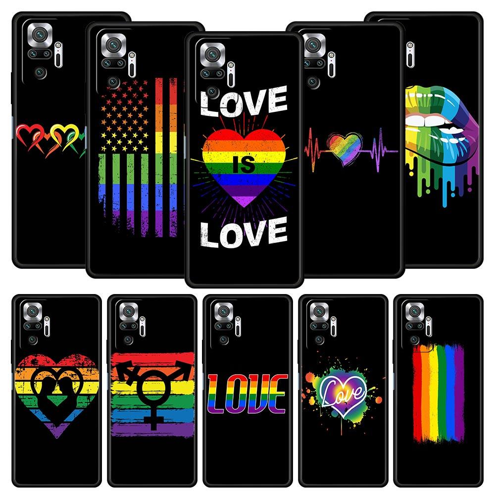 Gay Lesbian LGBT Rainbow Pride ART Phone Case For Xiaomi Redmi Note 12 11 10 9 9T 8 7 9s Pro Plus K50 K40 Gaming 10C 9C 9A Cover