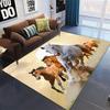Farm Animal Horse Carpet Running Horse Print Area Rugs Non Slip Sofa Floor Mat Door Mat for Kids Boys Playroom Living Room Decor