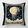 Modern Simple Pillow Case Short Plush Living Room Cafe Sofa Multi-Scene Suitable Landscape Illustration Cushion Cover