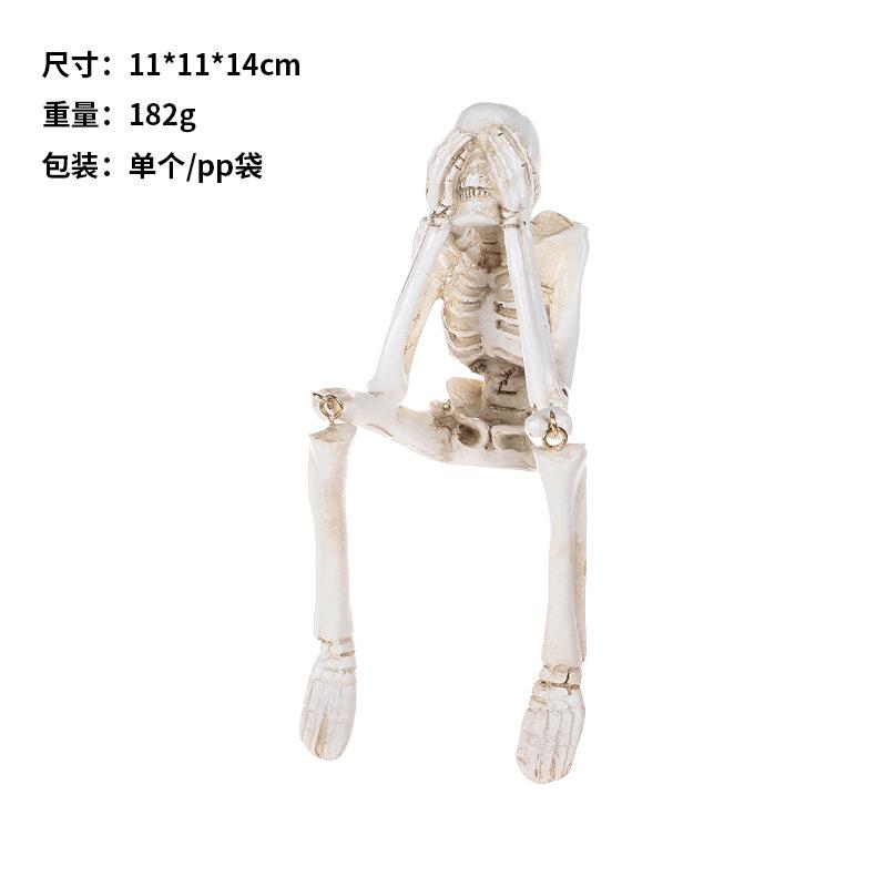 Halloween Decorations, Creative Skull Skeletons, Resin Crafts, Halloween Party Ornaments, Bar Decoration Ornaments