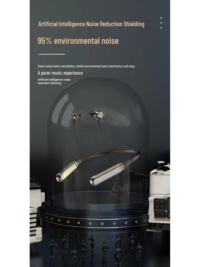 Bluetooth 2025 Neckband Earphones: Wireless, High Sound Quality, Long Battery Life, Perfect for Sports.