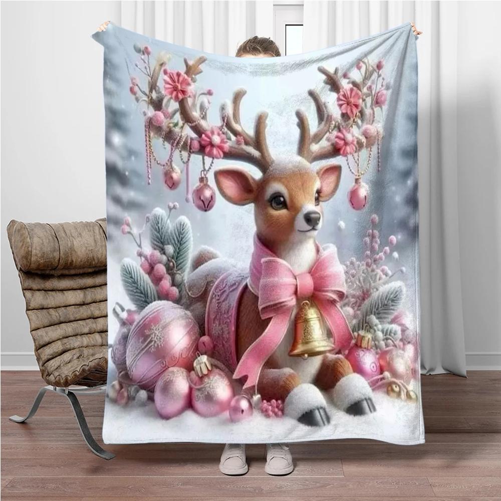 Animals Bear Penguin Flannel Blanket Fluffy Children Adults Sofa Plush Bedspread Throw Lunch Blanket for Sofa Bed Camping Gift