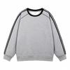 Round-neck Casual Striped Sweatshirt, Breathable And Lightweight Sportswear Top, Slim Striped Sweatshirt