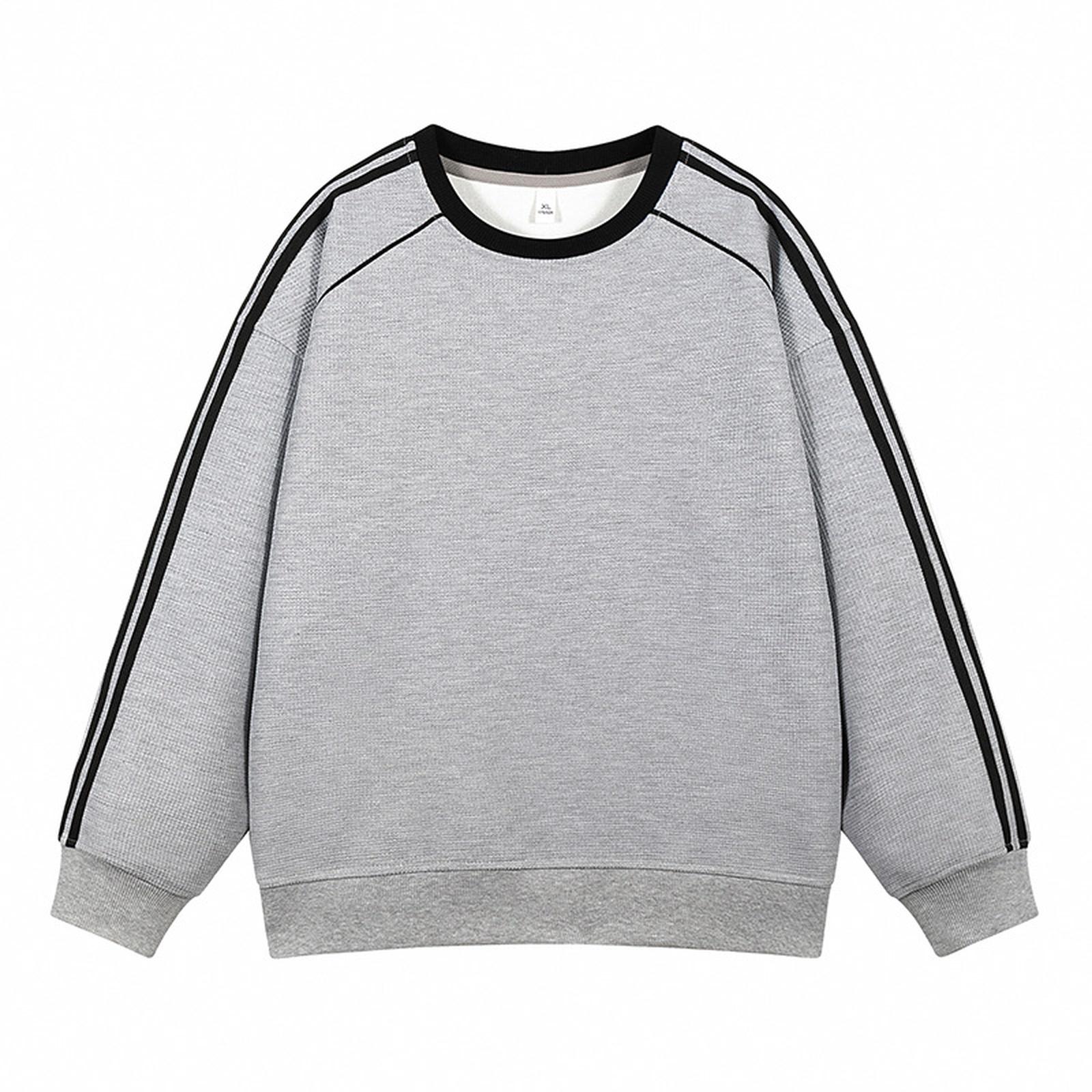 

Повседневный полосатый свитшот с круглым вырезом, дышащий и легкий спортивный топ, приталенный полосатый свитшот XXXL