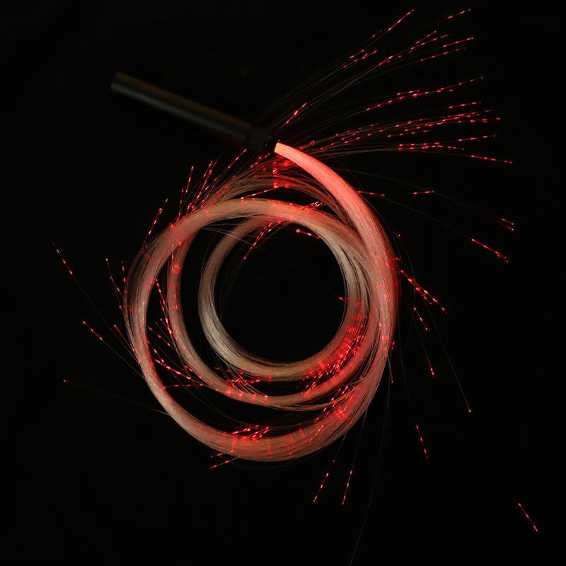 LED Fiber Optic Whip 7 Color Changing Glowing Light Up Whip for Rave Dance EDM Festival Stage Light Show