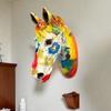 American Simulated Three-dimensional Horse Head Ornament Wall Hanging Decoration Living Room Entrance TV Background Wall Animal Crafts