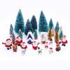 Cross-border Dollhouse Snowy Christmas Tree Pine Decoration Prop