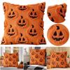 Halloween Ghost Pumpkin Pillowcase Washable Ghost&Pumpkin Pillow Cover Comfortable Throw Pillow Cover for Festive Home Accent