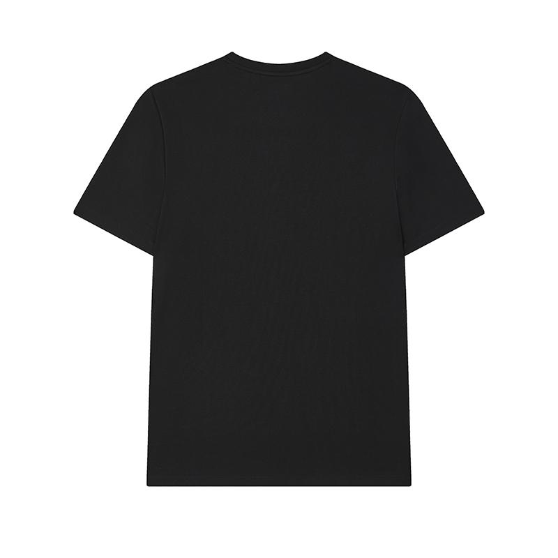 Fila White Soft Master Fashion Versatile Simple Comfortable Knitted Short Sleeve T-Shirt Men T-Shirts Black F11M513104FBK