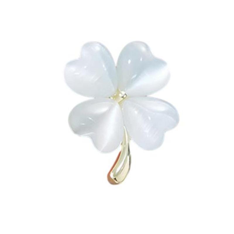 Jetel brož Formální oblečení Límec Dekorace Rostlinná Brož Hladký Realistický tvar listu Antikorozní