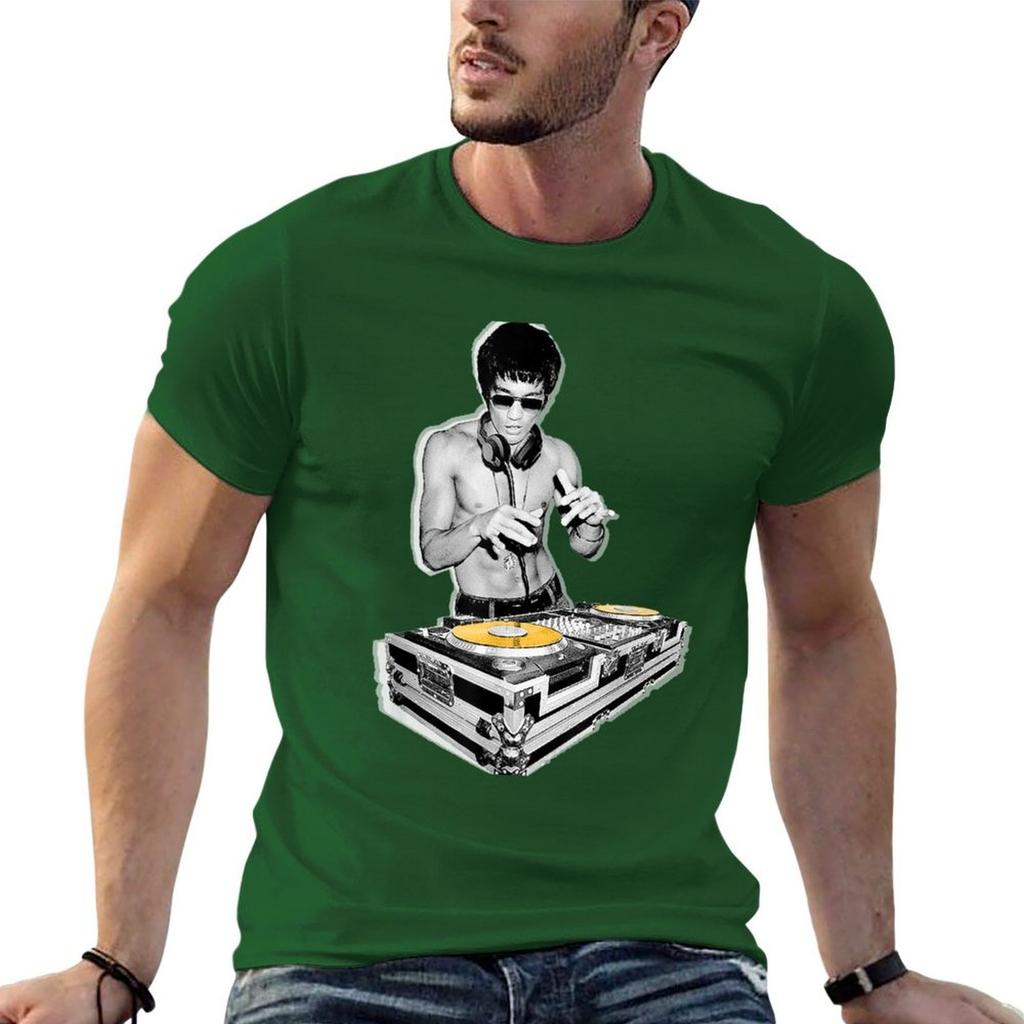 Bruces Dj Vintage Deejay Party Kung Fu Fan Music Lover Shirt Tshirt Tops Graphic Shirts Vintage T Shirt Unisex