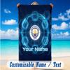 Beach Towel Custom Name Text, Quick Dry Large Towel For Beach HomeManchester City