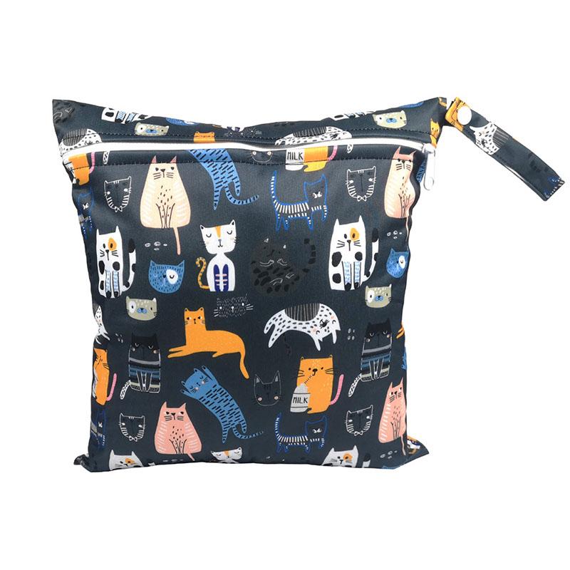 New cartoon pattern baby diaper bag washable bag wet bag storage bag bag stroller hanging bag out