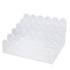 Acrylic Mail Organizer Wavy 5 Compartments Letter Sorter File Holder for Envelope Home Desktop
