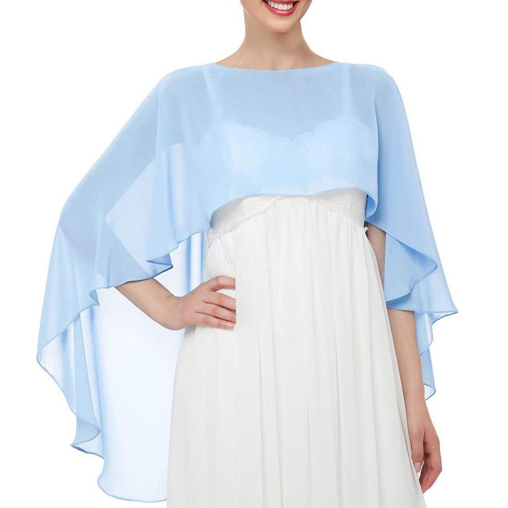 Sciarpa a scialle elegante con scollo a wrap e design facile da drappeggiare per donne, per banchetti, appuntamenti e occasioni casual e formali