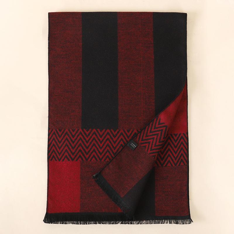 NEW Fashion Winter Men's Cotton Scarf Warm Neckerchief Patchwork Striped Scarves Soft Long Casual Male Bufanda Pashmina Shawl