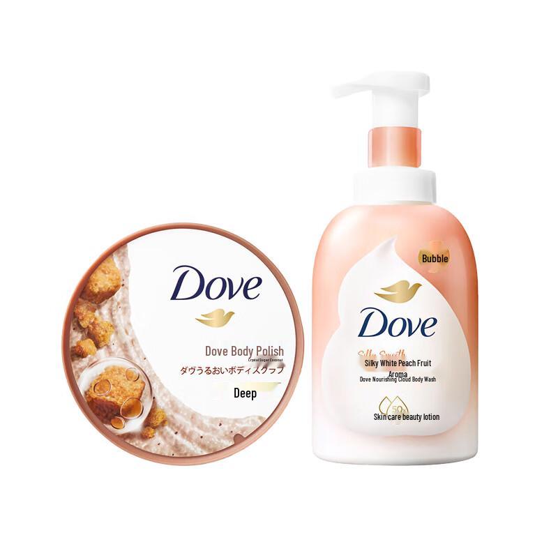 Dove Exfoliating Scrub & Shower Foam Set