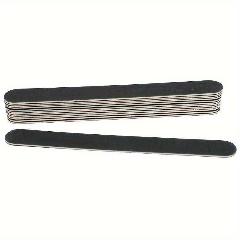 10pcs Professional Double-sided 100/180 Grit Nail File, Black Nail Care Tool and Home Nail