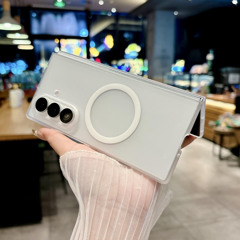 Πολυτελής γυαλισμένη μαγνητική θήκη για Samsung Z Fold 7 Fold 6 Fold 5 Fold 4 Fold 3 λεπτή ασύρματη φόρτιση, αδιάβροχη θήκη