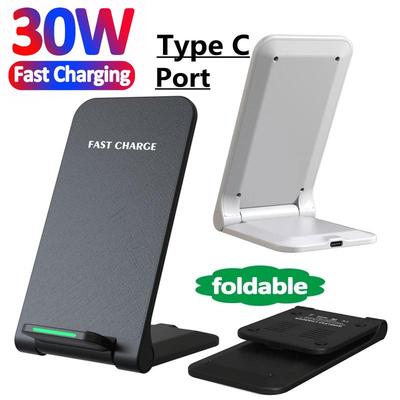 30W bezdrátová nabíječka Stojanová podložka Skládací Qi Rychlá nabíjecí stanice Držák telefonu pro iPhone 14 13 12 11 X Pro Max Samsung S22 S20 S10 Xiaomi